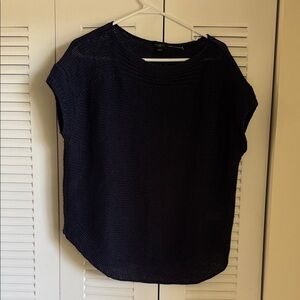 Talbots Navy Short Sleeve Knit Tunic
